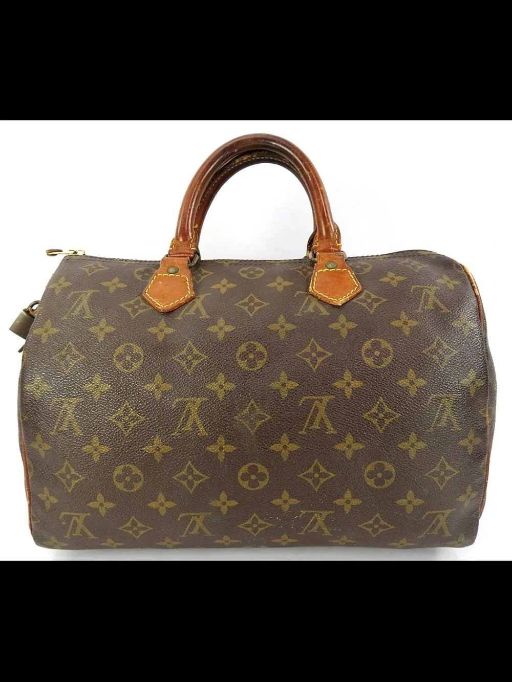 Louis Vuitton Brown Monogram Duffel Bag with Vachetta Trim